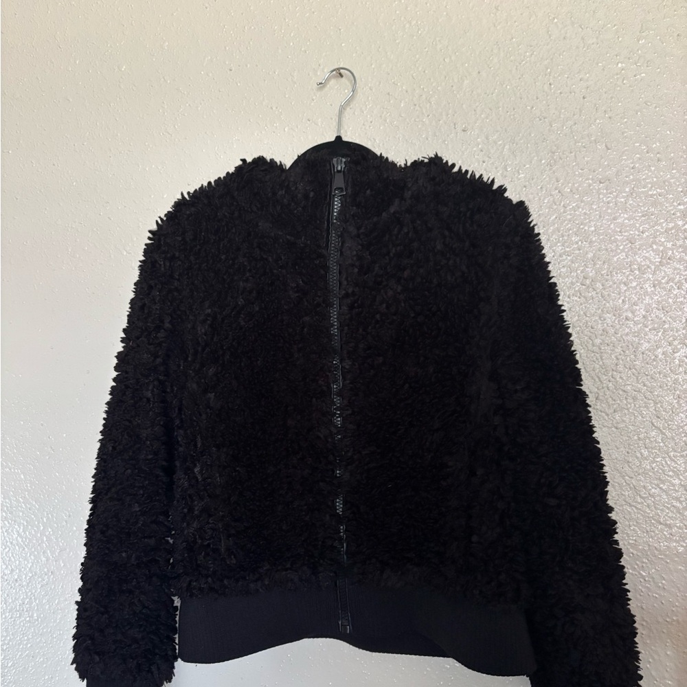 Women's Zara Black Fuzzy Jacket